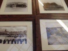 Four framed prints depicting old yesteryear Bolton