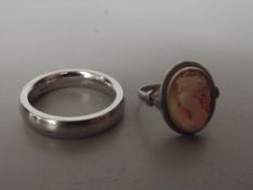 Two silver rings