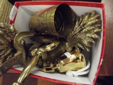 Assorted brassware