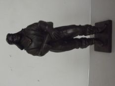 Bronze RAF pilot, signed, 22 cm high