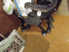 Pair of heavy Victorian cast iron bench ends