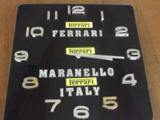 Ferrari glass wall clock