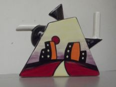 Lorna Bailey wedge teapot, Manhattan