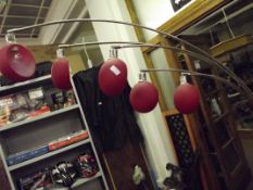 Freestanding contemporary five branch lamp