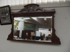 Wood framed wall mirror