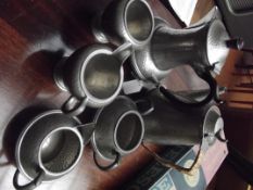 Art & Crafts style pewter tea and coffee set