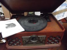 Zennox turntable with cd, cassette player and radi