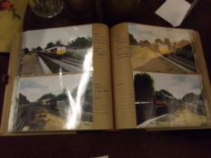 Album containing train photographs