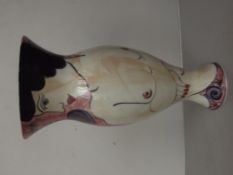 Karen Atherley studio pottery vase, 31 cm high