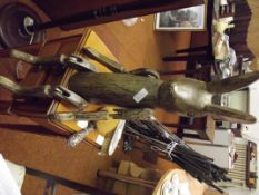 Articulating wooden rabbit