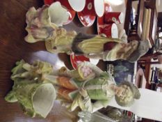 Two German bisque figures together with two bisque