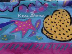Ken Done designer silk scarf