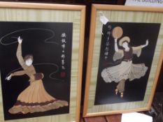 Pair of Oriental pictures