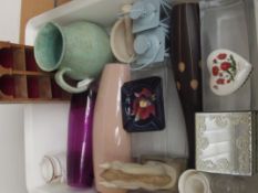 Mixed box to include Moorcroft ashtray for restora