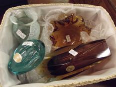 Four pieces of art glass