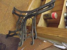 Pair of cast iron bench ends