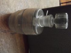 Victorian ribbed bottle and stopper