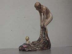 Carltonware figure, Carlton girl