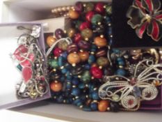 Box of costume jewellery