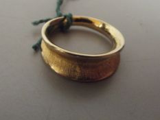 Gold plated ring, stamped 925