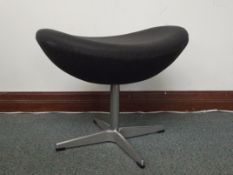 Dark Grey Oval  Footstool