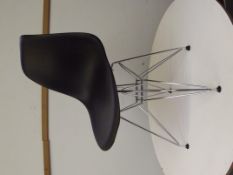 Eames DAR tyle fibre glass and chrome chair