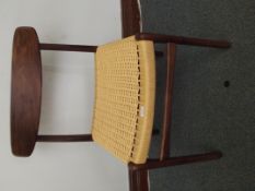 Brown wood/wicker chair