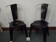 Tolix Metal Chairs in Black x 2