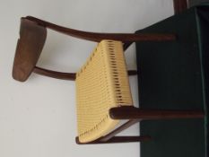 Brown wood/wicker chair