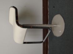 Lem Cream leather bar stool