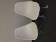 Small White and crhome small chair x 2