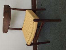 Brown wood/wicker chair