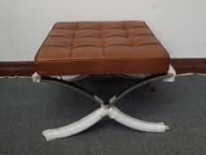 Barcelona Tan Footstool