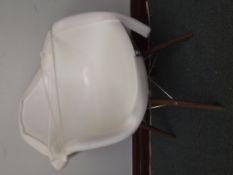Eames white seat with wood legs chair