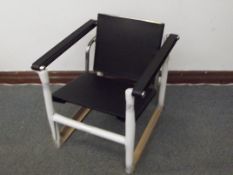 Basculant Chair Black Leather