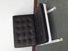 Barcelona Black Leather Chair