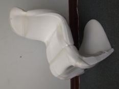 S Chair White Fibre Glass Verner Panton Style