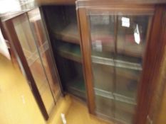 Mahogany glazed bookcase