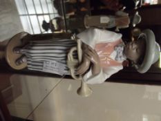 Lladro figure of a musician, hat restored