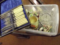 Box of collectables to include cased fish eaters w
