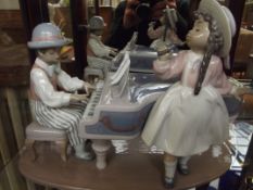 Llladro figure of a piano player