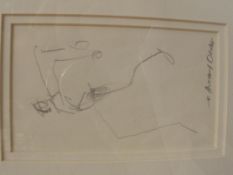 Anthony Orme framed pencil sketch signed with COA,