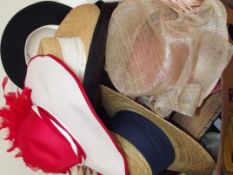 Box of vintage lady's hats