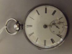 Silver cased pocket watch, chester hallmarked