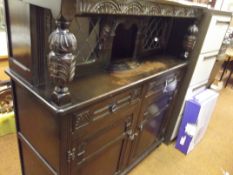 Oak glazed court cupboard