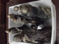 Group of resin African figures