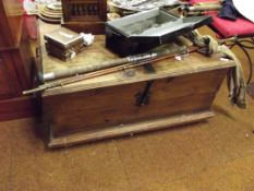 Rustic coffee table with storage space