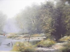 Framed oil on canvas, signed Les Jarson