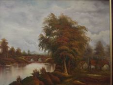 Framed oil on board, signed Enderby