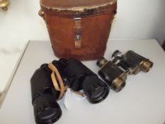 Set of Karl Zeiss binoculars together with another